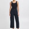 Ichi Pants<Yvonne Cropped Pants (Total Eclipse)