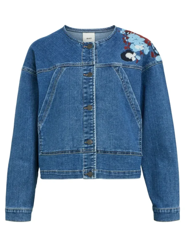 Object Jackets<Zenia Denim Jacket (Medium /Embroidery)